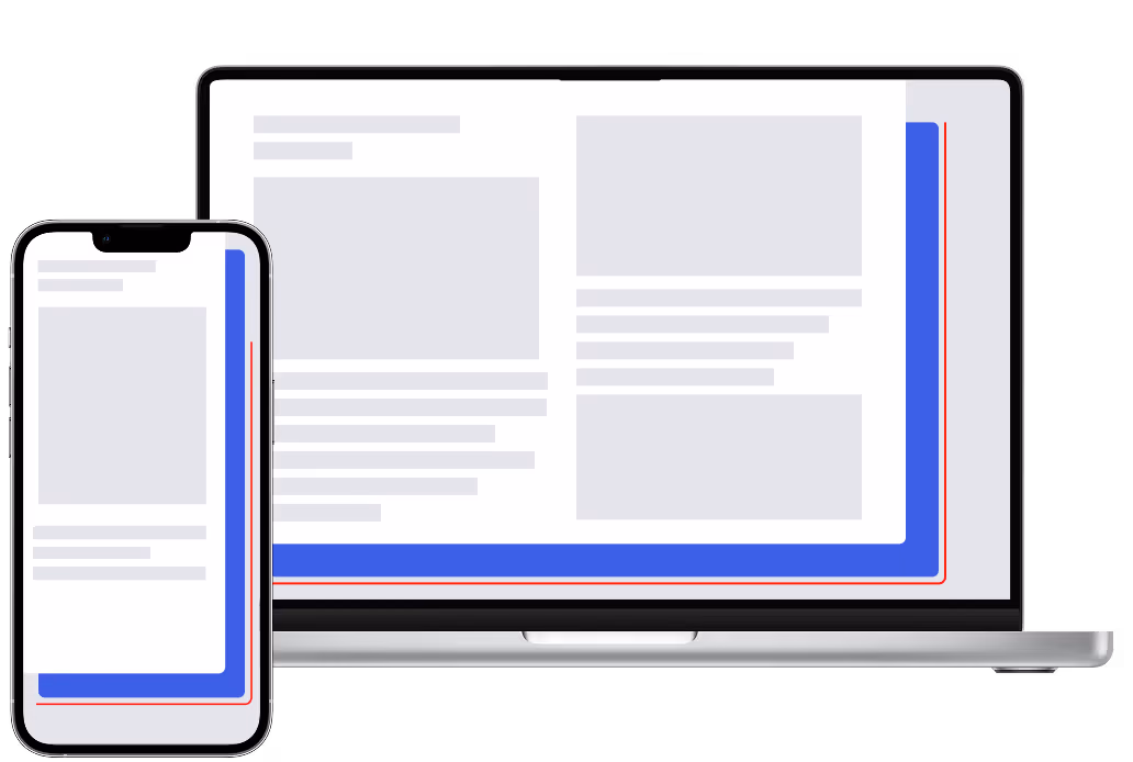 popunder format mockup