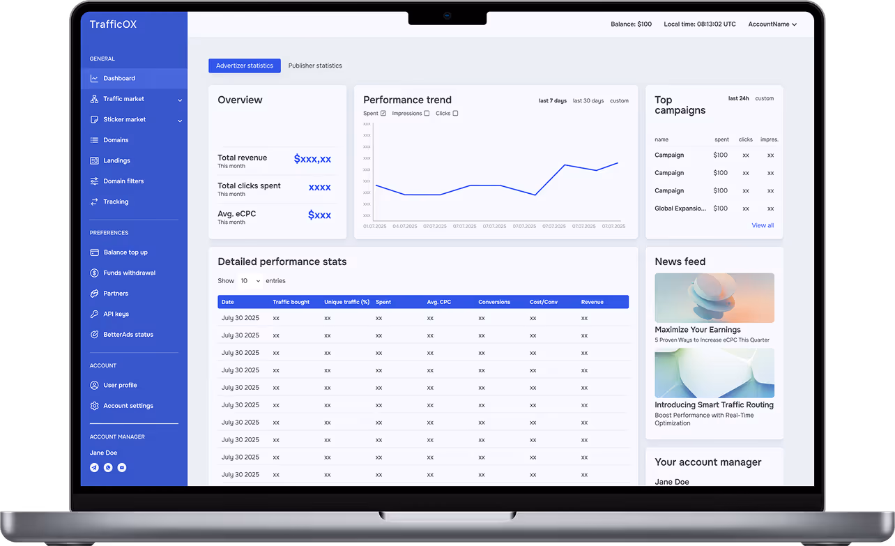 dashboard mockup